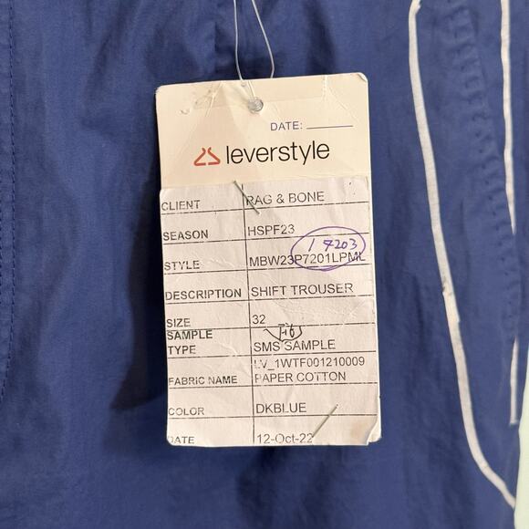 Rag & Bone Shift Cotton Trouser Pants Mens 32 Blue Straight Workwear Utility NWT - Picture 11 of 11